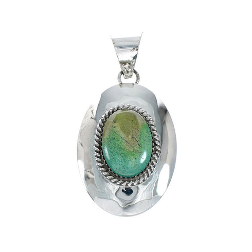 Native American Navajo Turquoise Sterling Silver Pendant XS10018