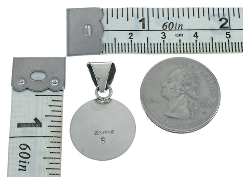 Silver Oyster Shell Native American Navajo Pendant XS10023