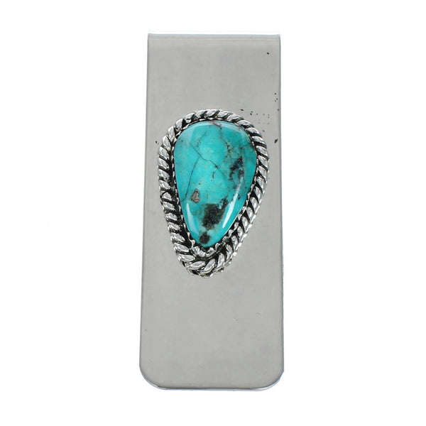 Turquoise Sterling Silver Navajo Money Clip XS10027