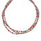Turquoise And Coral Navajo Sterling Silver 3-Strand Bead Necklace XS10029