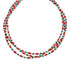 Turquoise And Coral Navajo Sterling Silver 3-Strand Bead Necklace XS10029