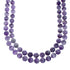 Native American Amethyst Sterling Silver 2-Strand Bead Necklace XS10030