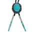 Genuine Navajo Native American Sterling Silver Turquoise Bolo Tie XS10033