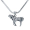 Navajo Sterling Silver Collar Necklace And Horse Pendant XS10043