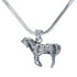 Navajo Sterling Silver Collar Necklace And Horse Pendant XS10043