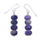Genuine Sterling Silver Amethyst Bead Hook Dangle Earrings XS10035