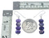 Genuine Sterling Silver Amethyst Bead Hook Dangle Earrings XS10035