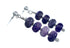 Genuine Sterling Silver Amethyst Bead Post Dangle Earrings XS10036