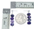 Genuine Sterling Silver Amethyst Bead Post Dangle Earrings XS10036