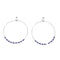 Lapis And Sterling Silver Heishi Post Dangle Earrings XS10039