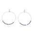 Lapis And Sterling Silver Heishi Post Dangle Earrings XS10039