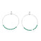 Malachite And Sterling Silver Heishi Post Dangle Earrings XS10041