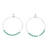Malachite And Sterling Silver Heishi Post Dangle Earrings XS10041