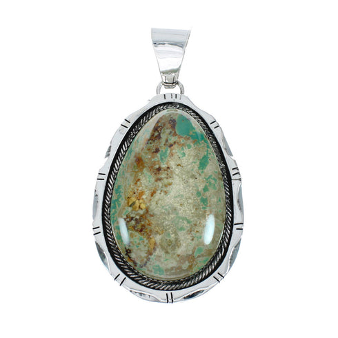 Navajo Native American Turquoise Sterling Silver Pendant XS10045