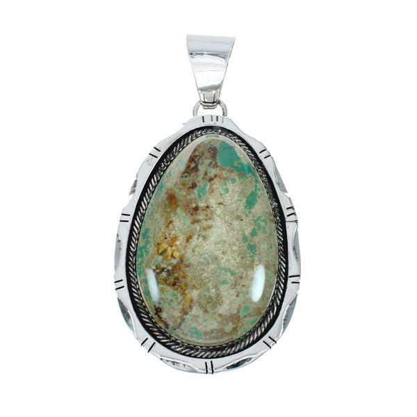 Navajo Native American Turquoise Sterling Silver Pendant XS10045