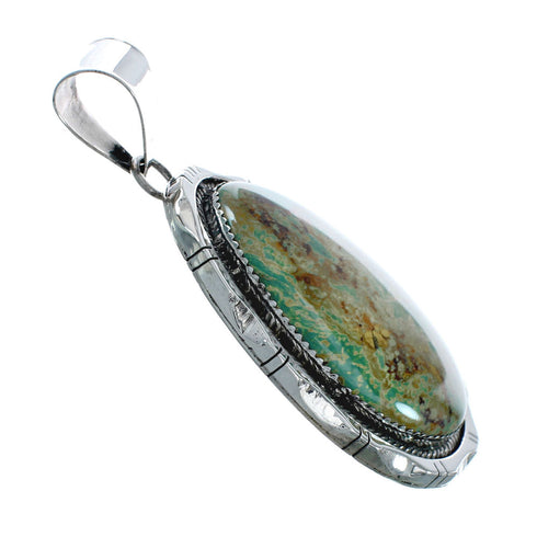 Navajo Native American Turquoise Sterling Silver Pendant XS10045