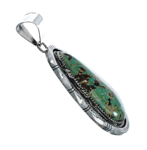 Navajo Native American Turquoise Sterling Silver Pendant XS10046