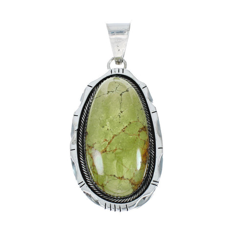 Navajo Turquoise Sterling Silver Native American Pendant XS10048