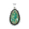 Navajo Turquoise Sterling Silver Native American Pendant XS10049