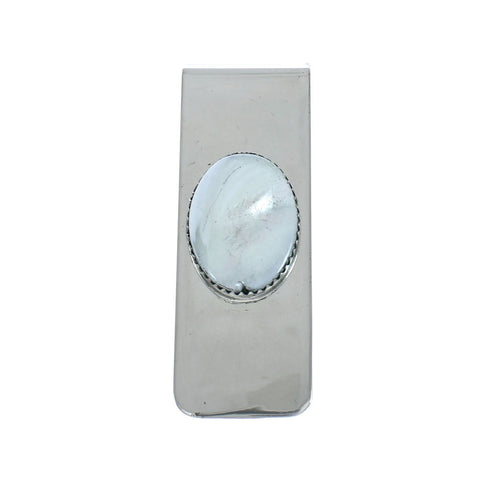 Mother Of Pearl Sterling Silver Navajo Money Clip XS10050
