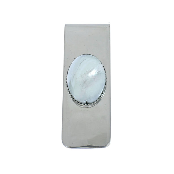 Mother Of Pearl Sterling Silver Navajo Money Clip XS10050