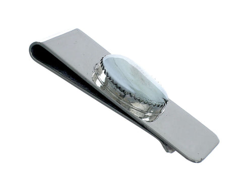 Mother Of Pearl Sterling Silver Navajo Money Clip XS10050