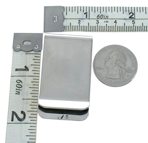 Mother Of Pearl Sterling Silver Navajo Money Clip XS10051