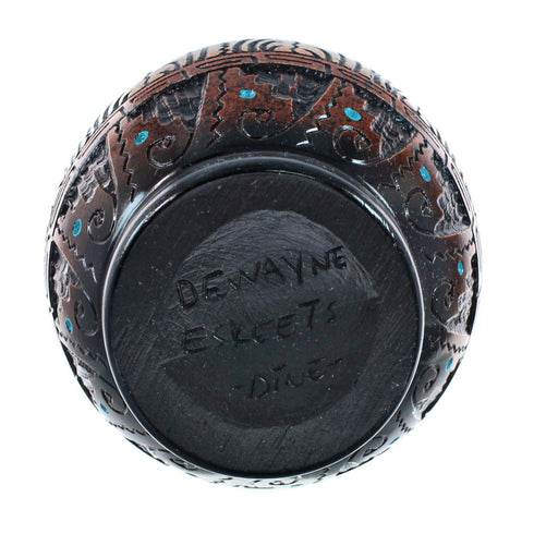 Navajo Indian Hand Crafted Pot By Artist Dewayne Eskeets SN20013