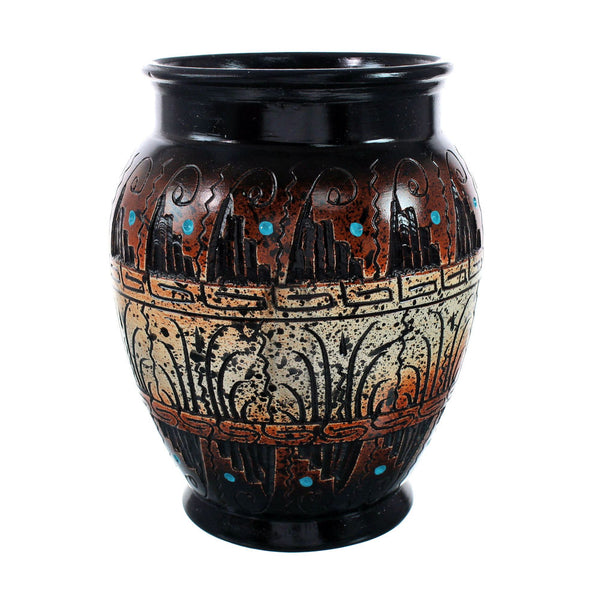 Navajo Indian Hand Crafted Pot By Artist Dewayne Eskeets SN20016