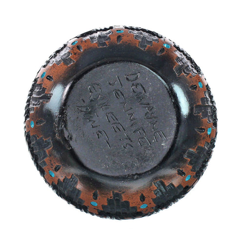 Navajo Indian Hand Crafted Pot By Artist Dewayne Eskeets SN20022