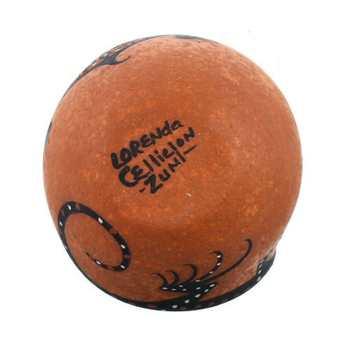 Zuni Indian Gecko Pottery Hand Crafted By Artist Lorenda Cellicion SN20025