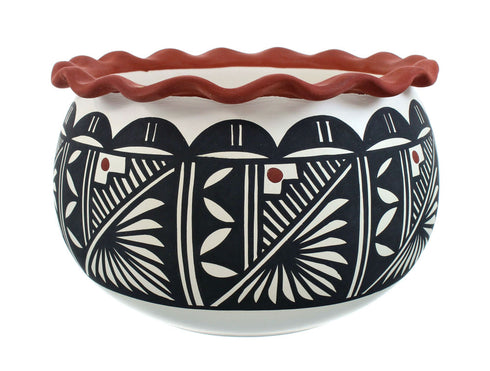 Native American Hand Crafted Acoma Pottery By Artist L. Vallo SN20033