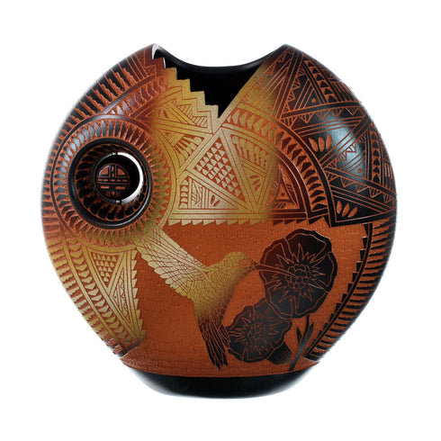 Navajo Indian Hand Crafted Pot By Artist Diane Aragon Laguna Pueblo SN20040