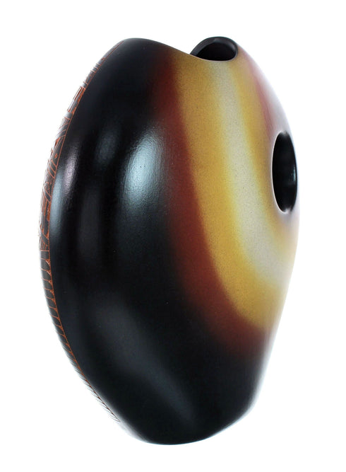 Navajo Indian Hand Crafted Pot By Artist Diane Aragon Laguna Pueblo SN20040