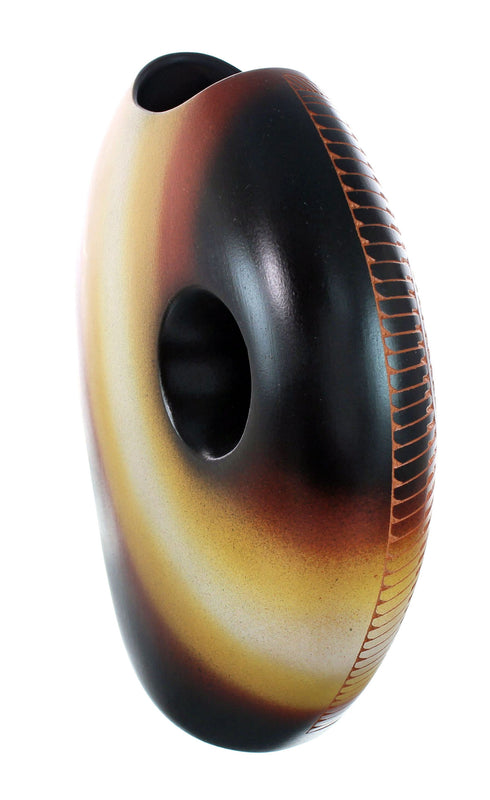 Navajo Indian Hand Crafted Pot By Artist Diane Aragon Laguna Pueblo SN20040