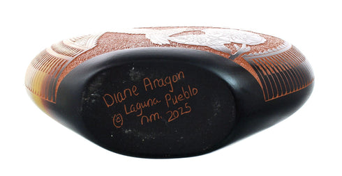 Navajo Indian Hand Crafted Pot By Artist Diane Aragon Laguna Pueblo SN20040