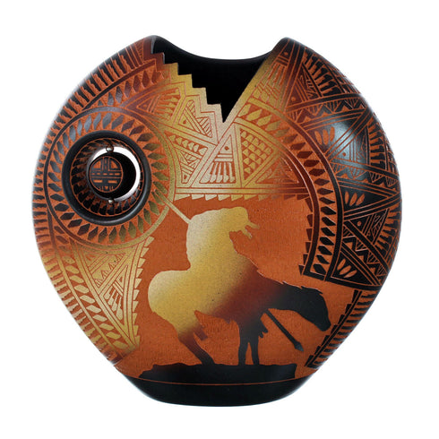 Navajo Indian Hand Crafted Pot By Artist Diane Aragon Laguna Pueblo NN20040