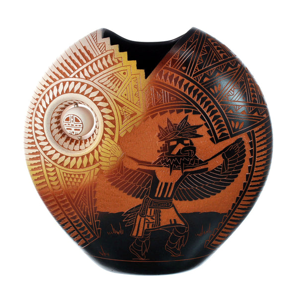 Navajo Indian Hand Crafted Pot By Artist Diane Aragon Laguna Pueblo SN20042