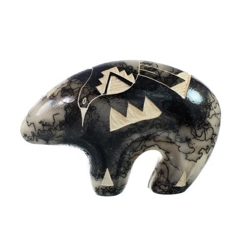 Navajo Horse Hair Hand Crafted Bear Pottery By Artist Vail SN20055