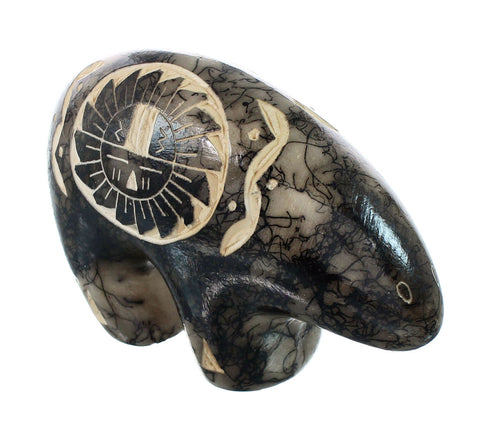 Navajo Horse Hair Hand Crafted Bear Pottery By Artist Vail SN20057