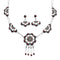 Sterling Silver Coral Zuni Necklace and Earring Set SN20288