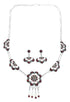Sterling Silver Coral Zuni Necklace and Earring Set SN20288