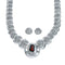 Navajo Reversible Sterling Silver and Coral Necklace Earrings Set SN20292