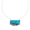 Navajo Sterling Silver & Turquoise Rectangle Necklace SN20301