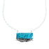 Navajo Sterling Silver & Turquoise Rectangle Necklace SN20301