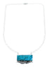 Navajo Sterling Silver & Turquoise Rectangle Necklace SN20301