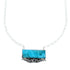 Navajo Sterling Silver & Turquoise Rectangle Necklace SN20300