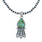 Navajo Turquoise Sterling Silver Old Pawn Bead Necklace SN20310