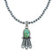 Navajo Turquoise Sterling Silver Old Pawn Bead Necklace SN20311