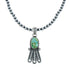 Navajo Turquoise Sterling Silver Old Pawn Bead Necklace SN20311